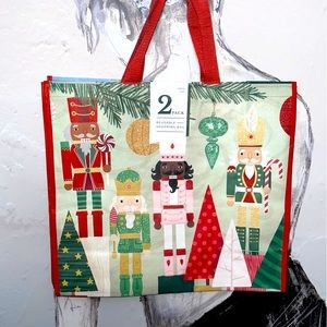 Holiday nutcracker reusable bas pack of 2